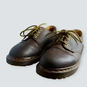 Mens Martens Brown hole low tops Size in EUC